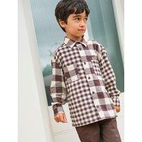 Angel & Rocket Boys Zayne Mixed Check Shirt - Brown