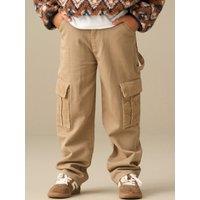 Angel & Rocket Boys Hudson Contrast Cord Pocket Cargo Trousers - Brown