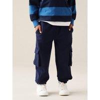 Angel & Rocket Boys Frank Panelled Cuffed Cargo Joggers - Navy