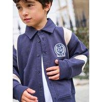 Angel & Rocket Boys Ace Cotton-Blend Varsity Sweatshirt Jacket - Navy