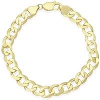 Ernest Jones Mens Solid Gold Curb Polished Bracelet - Gold