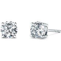 Created Brilliance Orion , 9Ct White Gold 1.00Ct Tw Lab Grown Diamond Round Stud Earrings