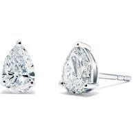 Created Brilliance Ally , 9Ct White Gold 1.00Ct Tw Lab Grown Diamond Pear Stud Earrings