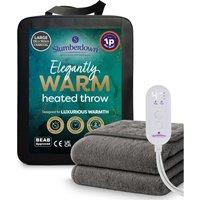 Slumberdown Slumberdown Elegantly Warm Luxury Heated Throw, Dark Charcoal