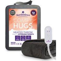 Slumberdown Slumberdown Comfy Hugs Heated Throw, Charcoal Grey