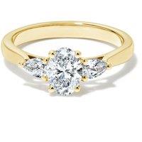 Created Brilliance Womens Rosa 1.03Ct Lab Grown Diamond Trilogy Ring - White Gold