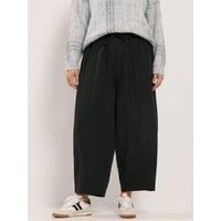 Yours Womens Curve Barrel 28" Leg Trousers - Black