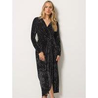 Yours Womens Tall Crushed Velvet Dress - Black