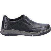Hush Puppies Mens Fletcher Memory Foam Slip-On Leather Shoes - Black