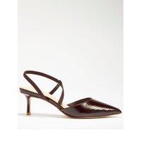 Dune London Womens Charming Pointed Toe Kitten Heel Court Shoes - Brown