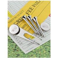 Treat Republic Personalised Silver Plated Golf Tee Gift Set