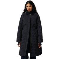 Hunter Womens Somerset Quilted Longline Tailored Overcoat - Black