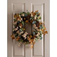 Scottish Everlastings Hrydrangea & Foliage Wreath - 60Cm