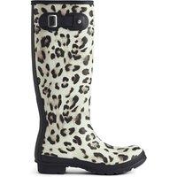 Hunter Womens Tall Original Snow Leopard Print Wellington Boots - White