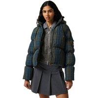 Hunter Womens Original Short Water-Resistant Padded Jacket - Blue/Grey Multi