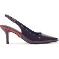 Moda In Pelle Womens Gavanti Patent Pointed Toe Slingback Shoes - Brown