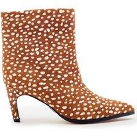 Moda In Pelle Womens Pix Fawn Print Pony Hair Short Boots - Brown
