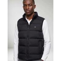 Calvin Klein Golf Mens Brentwood Padded Full Zip Side Pocket Gilet - Black