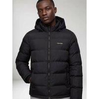 Calvin Klein Golf Mens Brentwood Hooded Padded Zip-Through Jacket - Black