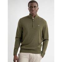 Calvin Klein Golf Mens Golf Avenue Half Zip Rib Trim Sweater - Green