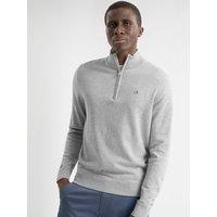 Calvin Klein Golf Mens Golf Avenue Half Zip Ribbed Trim Sweater - Grey