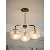 Valuelights Kempton Brushed Brass 3 Arm Chandelier With Bulb (Ip44)