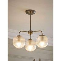 Valuelights Kempton Brushed Chrome 3 Arm Chandelier With Bulb (Ip44)