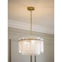 Valuelights Darcy Brushed Gold Frosted Chandelier With Bulb
