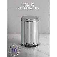 Simplehuman 4.5L Round Pedal Bin, Brushed Stainless Steel
