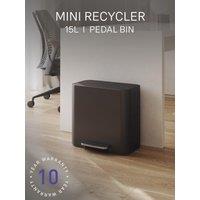 Simplehuman 15L Mini Recycling Pedal Bin, Matte Black