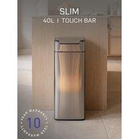 Simplehuman 40L Slim Touch-Bar Bin, Brushed Stainless Steel