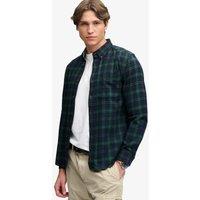 Superdry Mens Relaxed Fit Brushed Cotton Checked Lumberjack Shirt - Black