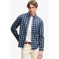 Superdry Mens Lumberjack Relaxed Fit Brushed Cotton Shirt - Navy