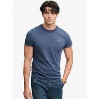 Superdry Mens Essential Serif Logo Emb Slim Fit T-Shirt - Navy