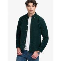 Superdry Mens Classic Needle Cord Regular Fit Shirt - Green