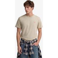 Superdry Mens Essential Stacked Logo Embroidered T-Shirt - Natural