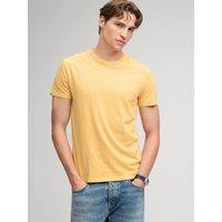 Superdry Mens Essential Slim Fit Embroidered Logo T-Shirt - Yellow