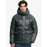 Superdry Mens City Baffle Windproof Water-Repellent Parka - Green