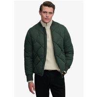 Superdry Mens Diamond Quilt Padded Zip Through Jacket - Green