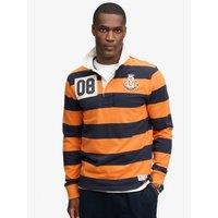 Superdry Monogram Stripe Rugby Polo Shirt - Orange
