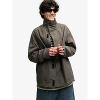 Superdry Mens High Neck Ripstop Jacket - Dark Grey
