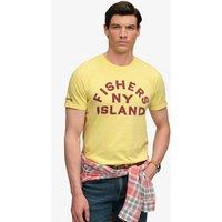 Superdry Mens Outdoor Type Graphic Relaxed Fit T-Shirt - Yellow