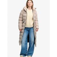 Superdry Womens City Longline Relaxed Fit Two-Way Zip Jacket - Beige
