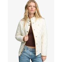 Superdry Womens Estate Country Water-Repellent Quilted Jacket - Off White