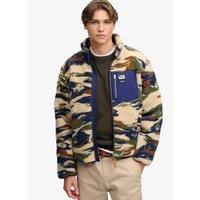 Superdry Mens Terrain Fleece Three Zip Pocket Jacket - Khaki