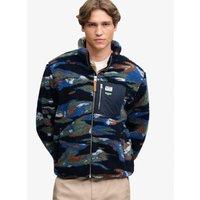 Superdry Mens Terrain Borg Fleece Zip Thru Jacket - Navy