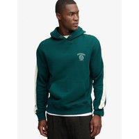 Superdry Mens Athletic Club Crest Stripe Hoodie - Green
