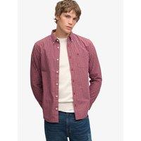 Superdry Preppy Poplin Long Sleeve Shirt - Red