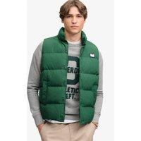 Superdry Mens Everest Non-Hood Quilted Relaxed Fit Gilet - Green