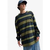 Superdry Mens Oversized Stripe Long Sleeve T-Shirt - Navy